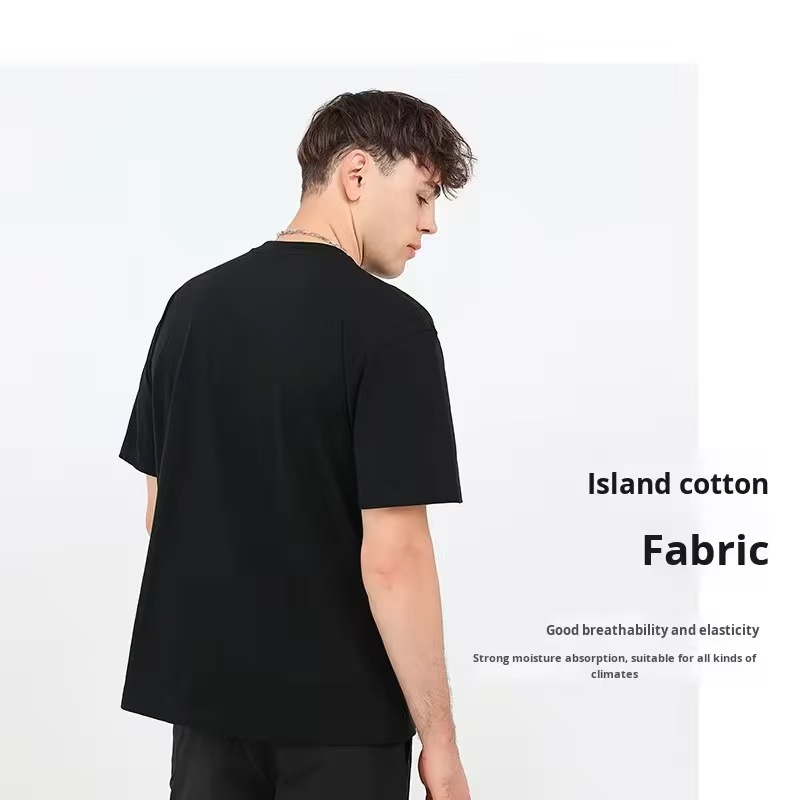 Dtg Shirt Blank - Camiseta casual oversized de algodão puro