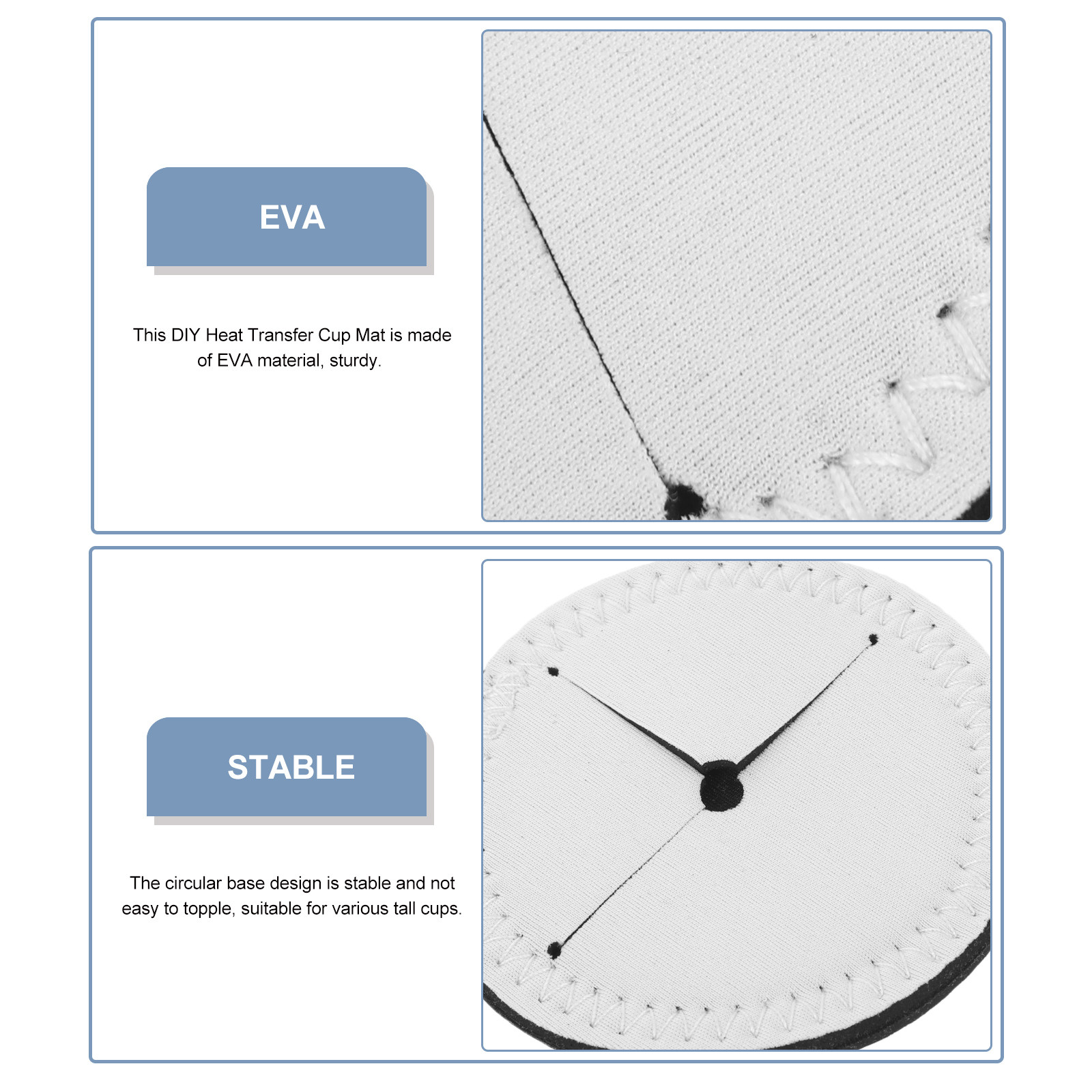 4 Peças de Porta-Copos Redondo - Coaster Sublimation Blank avaliação e preço